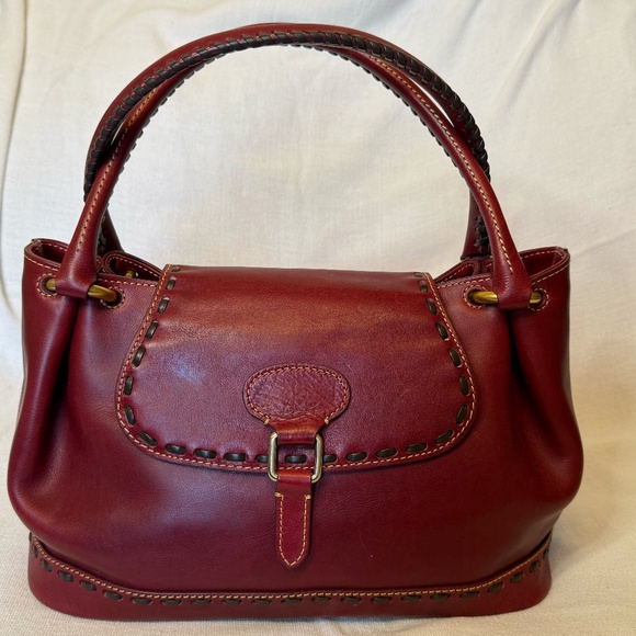 Dooney & Bourke Flap Satchel - Bordeaux - Picture 1 of 5